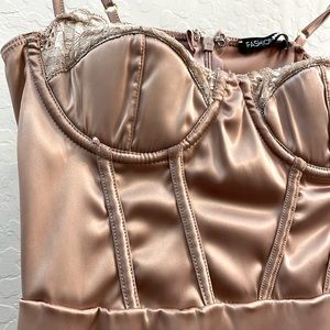Champagne rubbed unworn dress